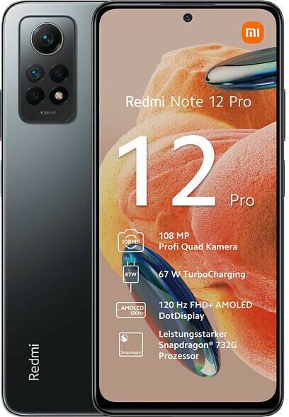 Xiaomi Redmi Note 12 Pro 4G MediaMarkt Xiaomi Redmi Note 12 Pro 4G128GB 8GB Graphite Gray