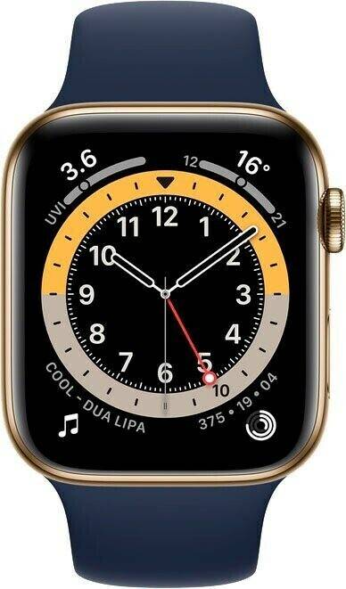 MediaMarkt Apple Watch Series 6LTE BGold Edelstahl 44mm Sportarmband Dunkelmarine Apple Watch Series 6