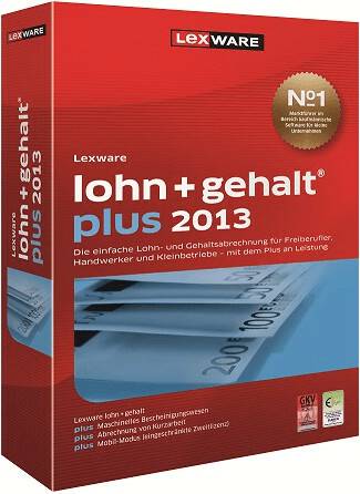 Office-Programme MediaMarkt Lexware Lohn+Gehalt Plus 2013 (Version 17.00) (DE)Win (Box)