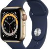 MediaMarkt Apple Watch Series 6LTE BGold Edelstahl 44mm Sportarmband Dunkelmarine Apple Watch Series 6