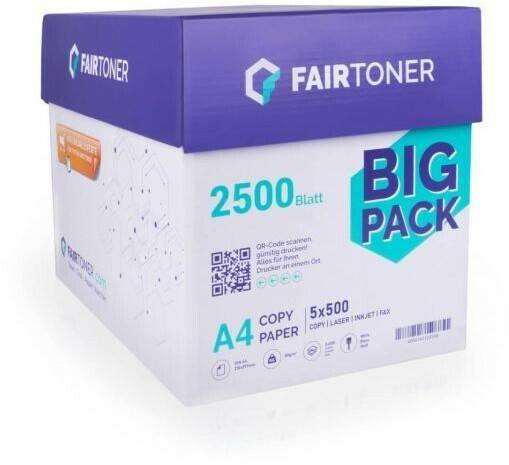 MediaMarkt FairToner Kopierpapier 80g A4 2.500 Blatt Druckerpapiere