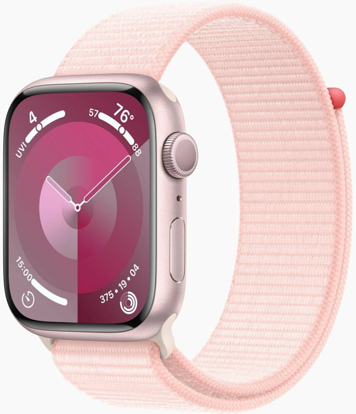 Apple Watch Series 9 MediaMarkt Apple Watch Series 9GPS 45mm Aluminium Rosé Sport Loop Hellrosa