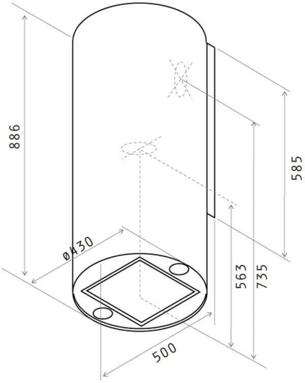 MediaMarkt Elica Tube Ø 43 cm Dunstabzugshauben