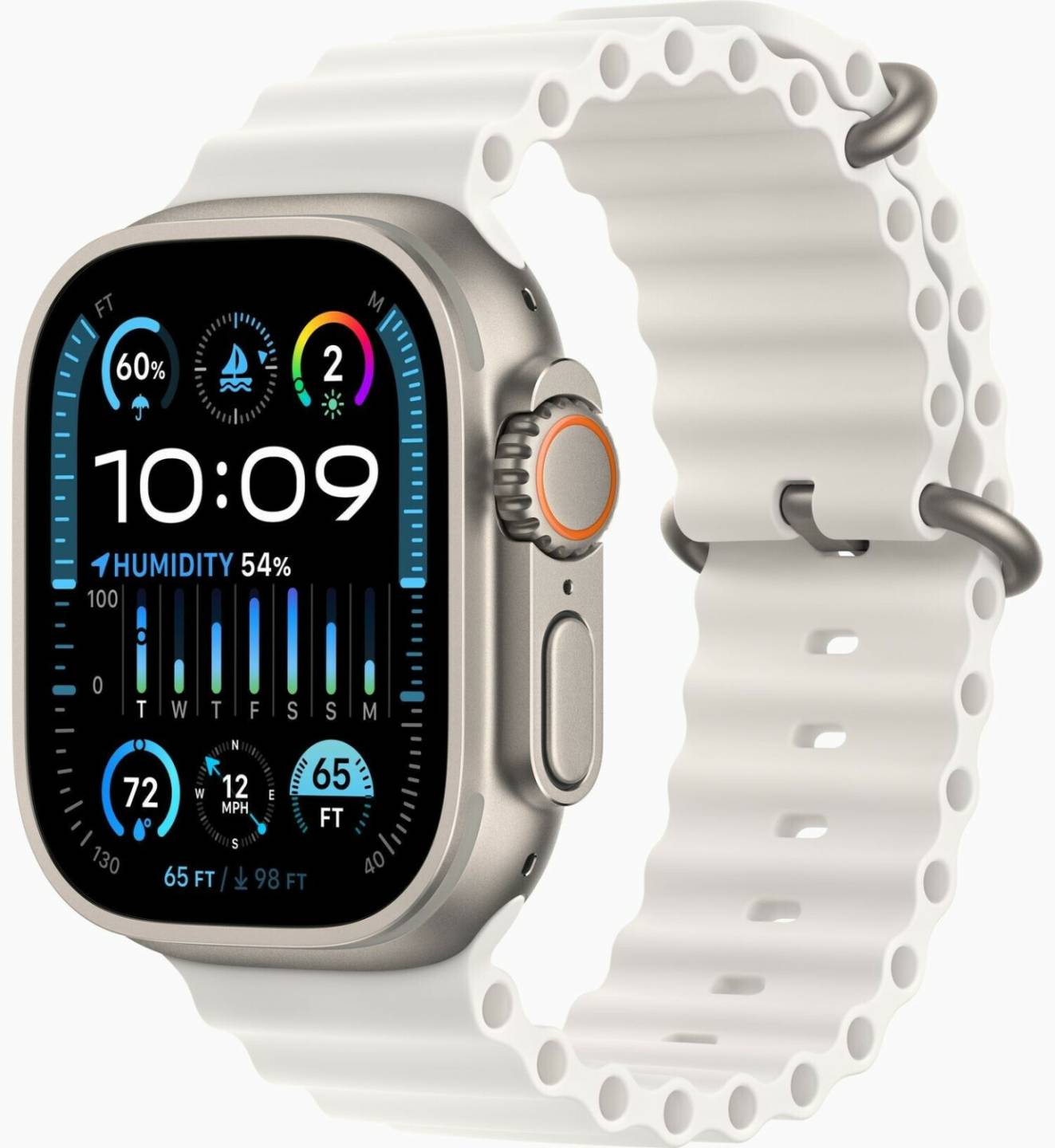 MediaMarkt Apple Watch Ultra 2Titan Ocean Armband Weiß Apple Watch Ultra 2