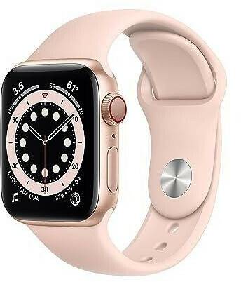 MediaMarkt Apple Watch Series 6LTE Gold Aluminium 40mm Sportarmband Sandrosa Apple Watch Series 6