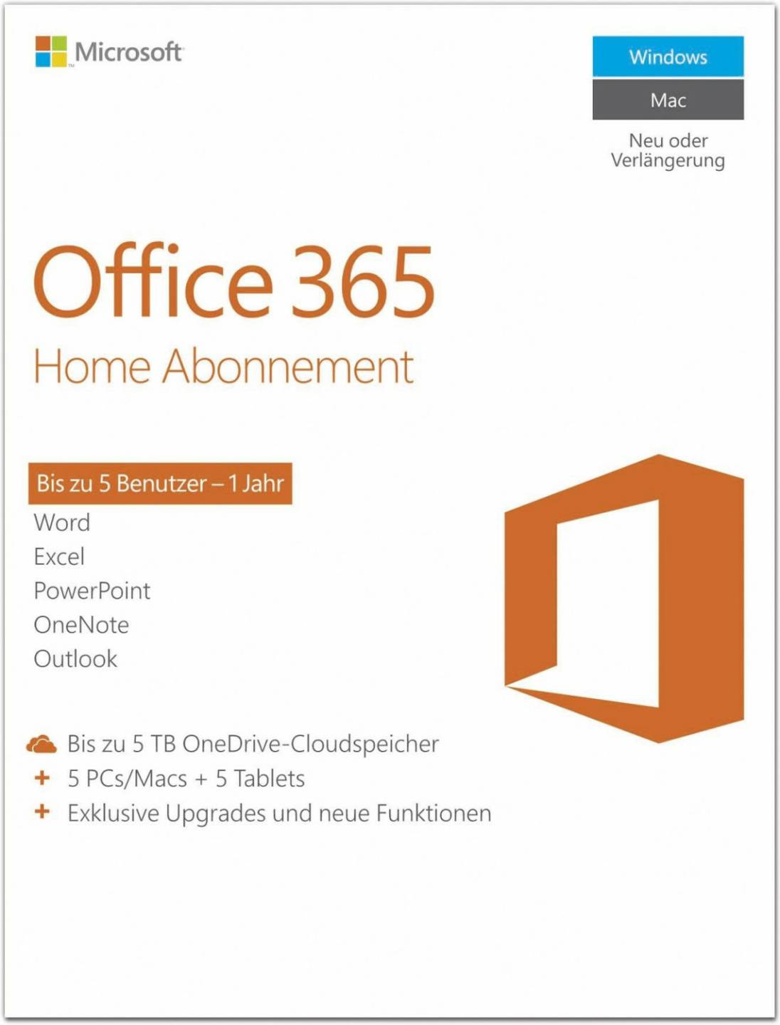 Office-Programme MediaMarkt Microsoft Office 365 HomeDE (1 Jahr)